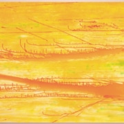 Christine Streuli, «Cairo International Airport», 2003, Acryl auf Baumwolle, 140 x 180 cm