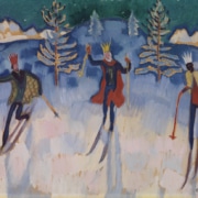 Heinrich-Danioth_Die-Heiligen-Drei-Könige als Skifahrer-1921